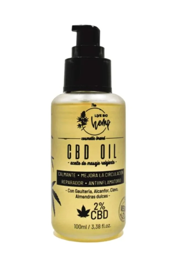 CBD OIL – Aceite de masaje CBD contra el dolor LIVE BIO HEMP